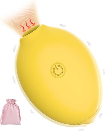 Lemon Clitoral Sucking Vibrator, Adult Sex Toy - Anal and Nipple Sucking Stimulator, 10 Suction and Vibrating Modes, for Women and Couples,USB Charging, IPX6 Waterproof (Yellow)
