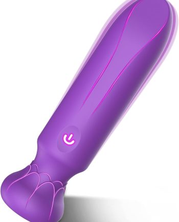Adult Sex Toys Bullet Vibrator G spot Clitoral Rose Sex Toy with 10 Powerful Vibration Modes Vibrating Fully Silicone Waterproof Portable Sex Toy for Women (Purple)