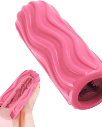 Super Tight Male Masturbator Cup Tiny Glans Desensitization Adult Sex Toy Pocket Pussy, 4.3inch Male Handjob Penis Training Delay Ejaculation for Men 3D Realistic Texture Oral Sex Male Masturbators