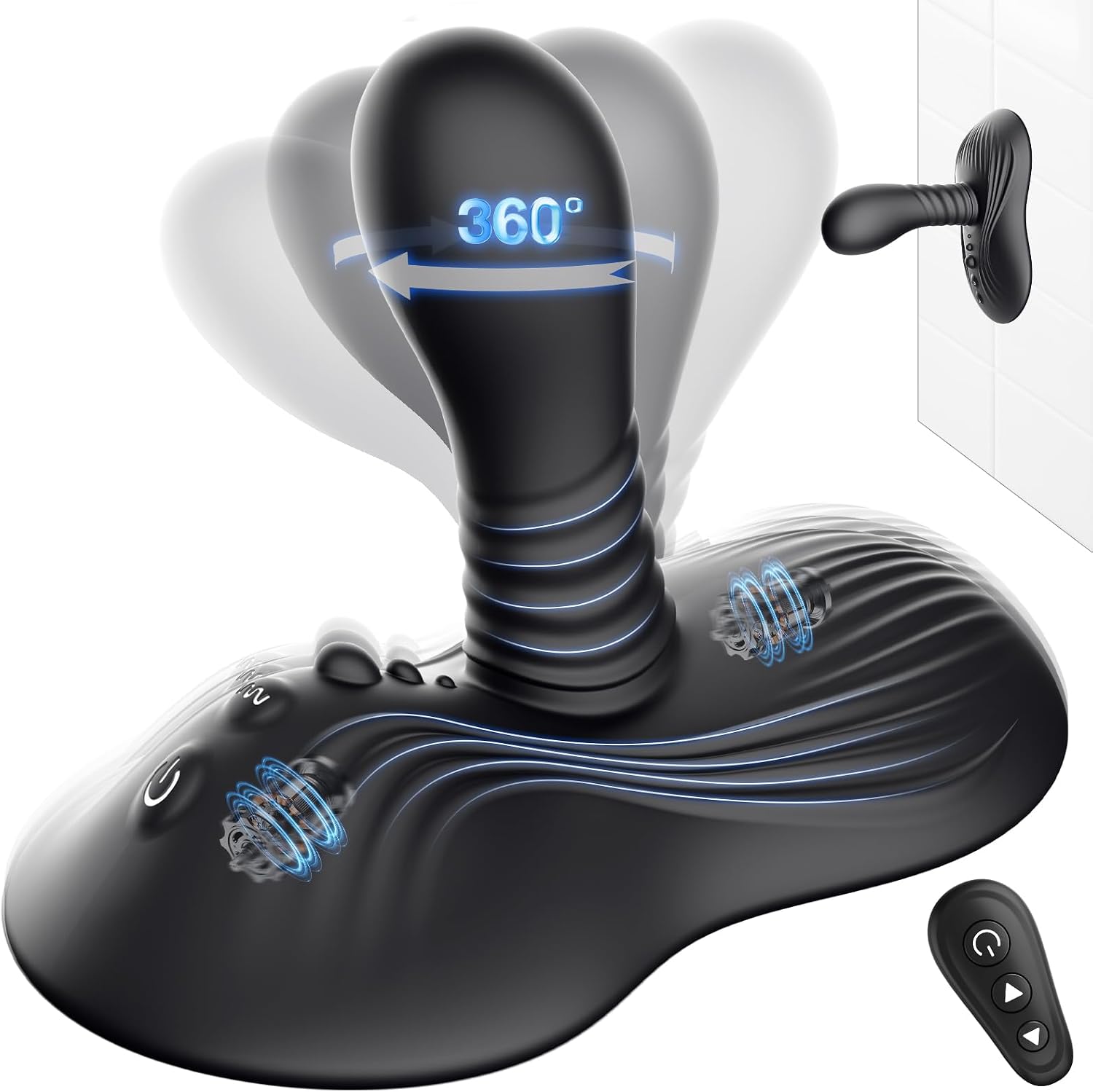 Prostate Massager Anal Dildo Anal Toys, Riding Grinding Dildos Adult Toys with 9 Rotating & Vibrating Suction Cup, Butt Plug Male Sex Toys for Men Sex Toy Anal Plug G Spot Vibrator New