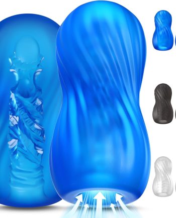 Male Masturbator Adult Sex Toys - Ultra-Soft TPE Pocket Pussy Masturbation Sleeve with Realistic 3D Textured Tunnels | Penis Stroker Training Toy for Men Solo Pleasure & Couples Play | 6PCS