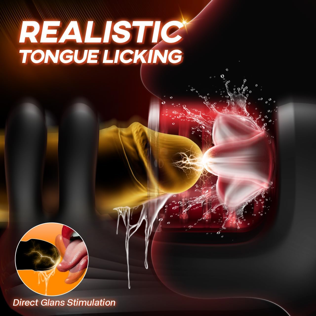 Male Masturbator Sex Toys for Men Penis Stroker - 360° Licking Glans Mens Vibrator with 9 Rotating & Clamping & Vibrating Modes, Penis Trainer Masturbators Blowjob Toy Adult Sex Toys for Men Couples